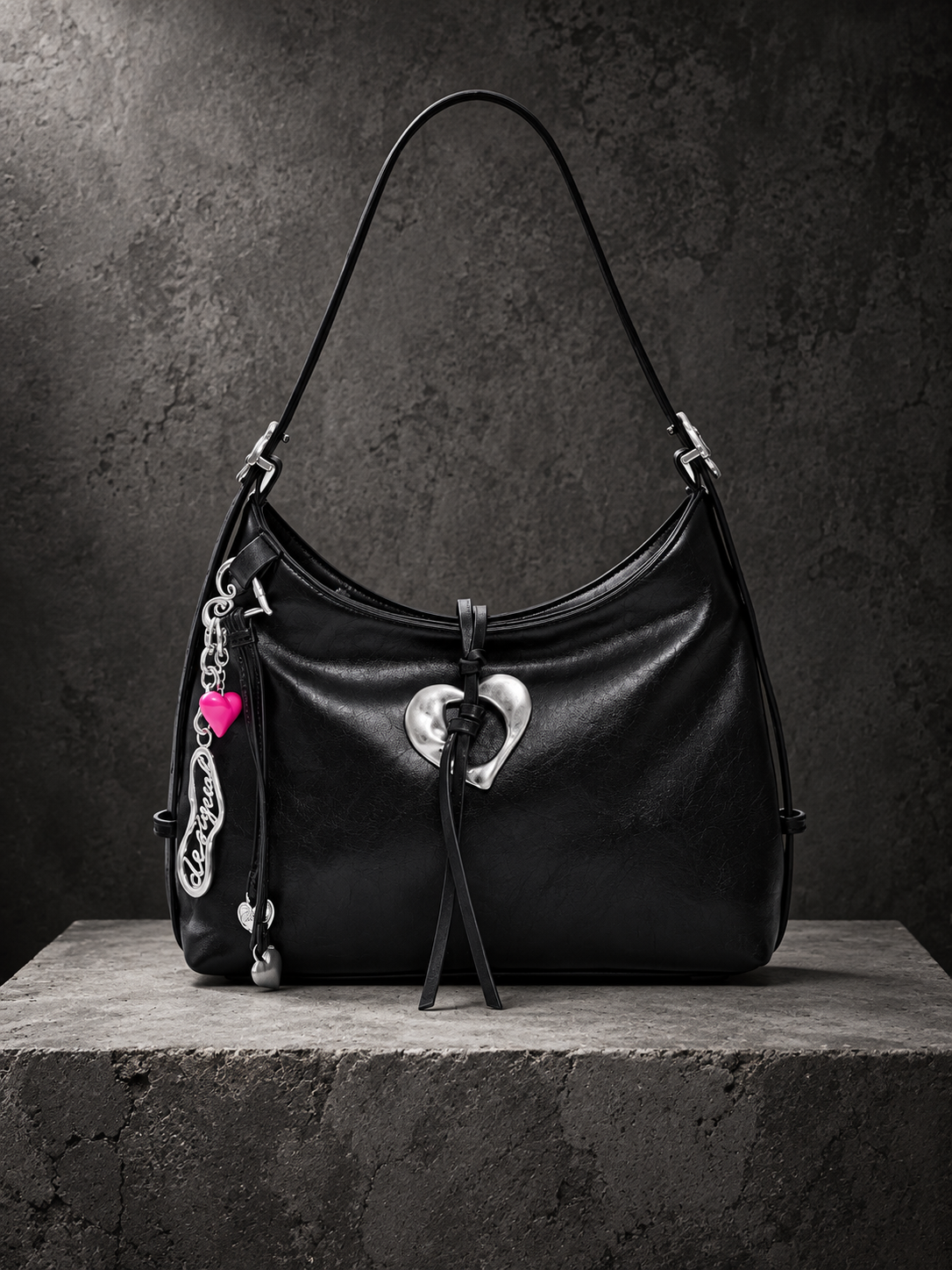 Zalio Black Shoulder Bag