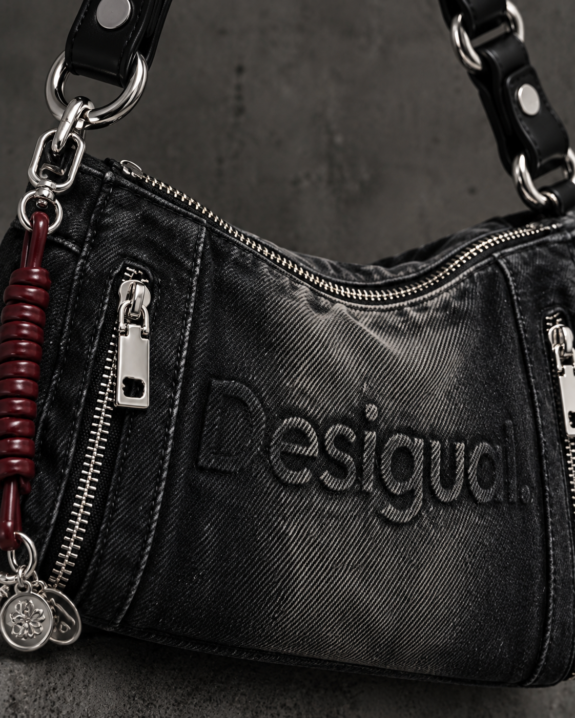 Medium Denim Shoulder Bag